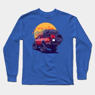 Adventure Car Illustration Long Sleeve T-Shirt